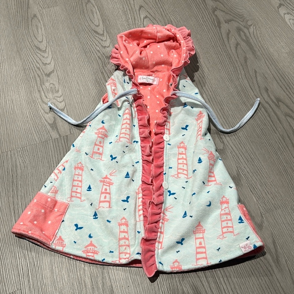 SweetHoney Nautical Lighthouse Hooded Towel Cover up 18 months‎